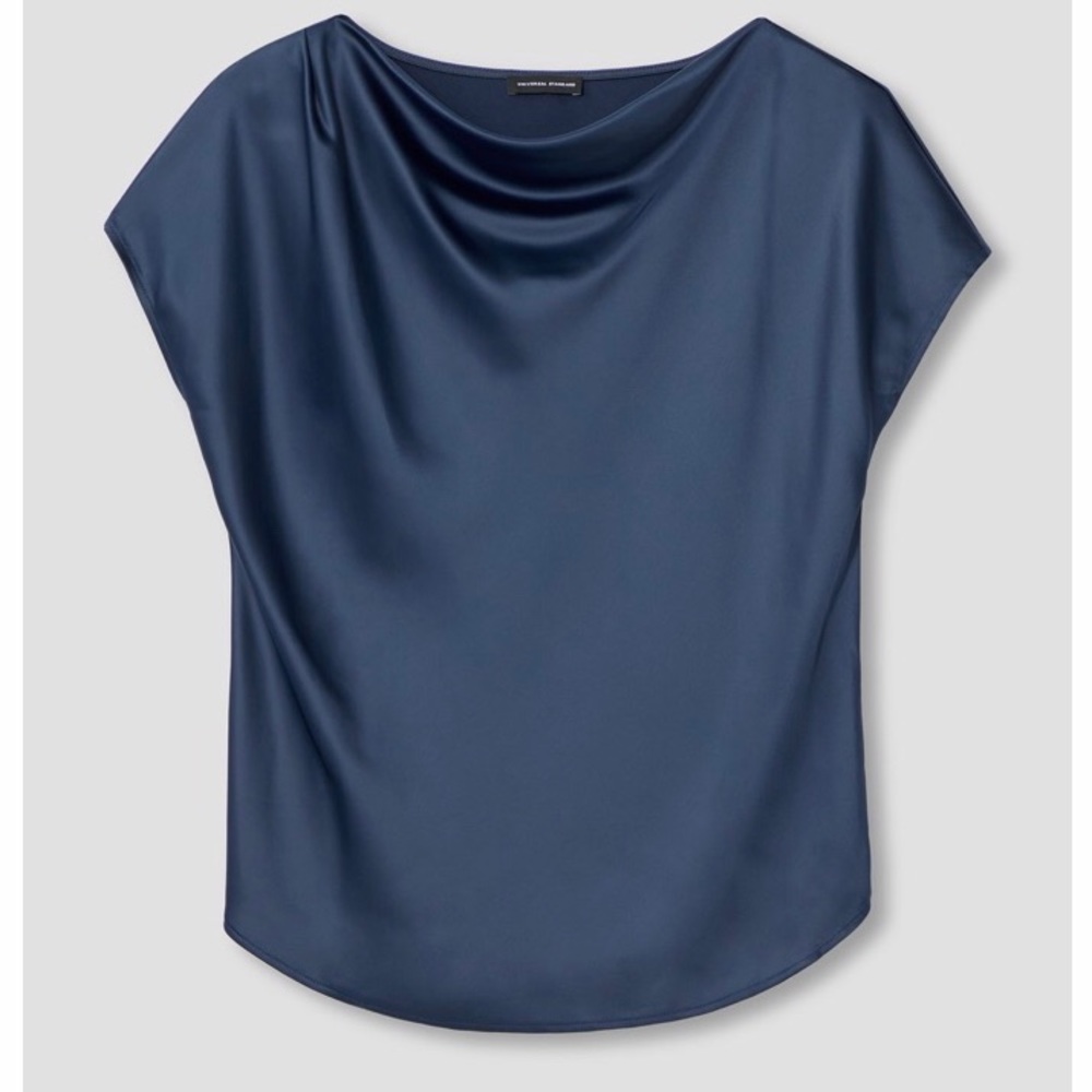Universal Standard Viva Boatneck Top Navy